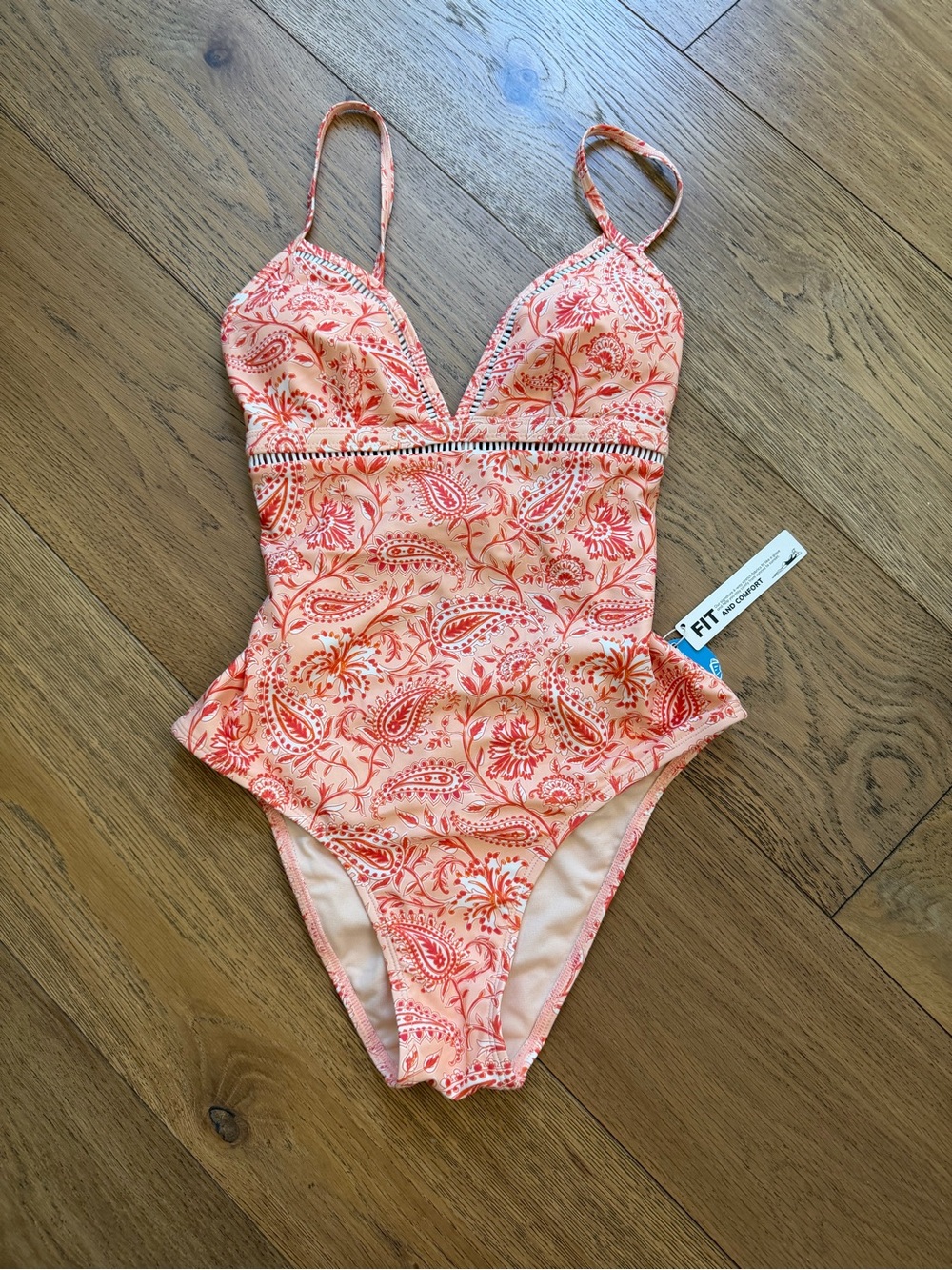Cupshe Pink Paisley One-Piece Swimsuit with Spaghetti Straps